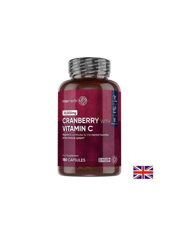 Уринарно здраве - Червена боровинка 500mg + Витамин С 100mg, 180 капсули