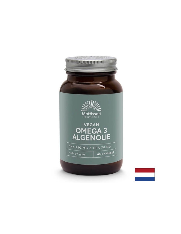Веган Омега-3 от водорасли Algenolie DHA 210mg / EPA 70mg, 60 капсули