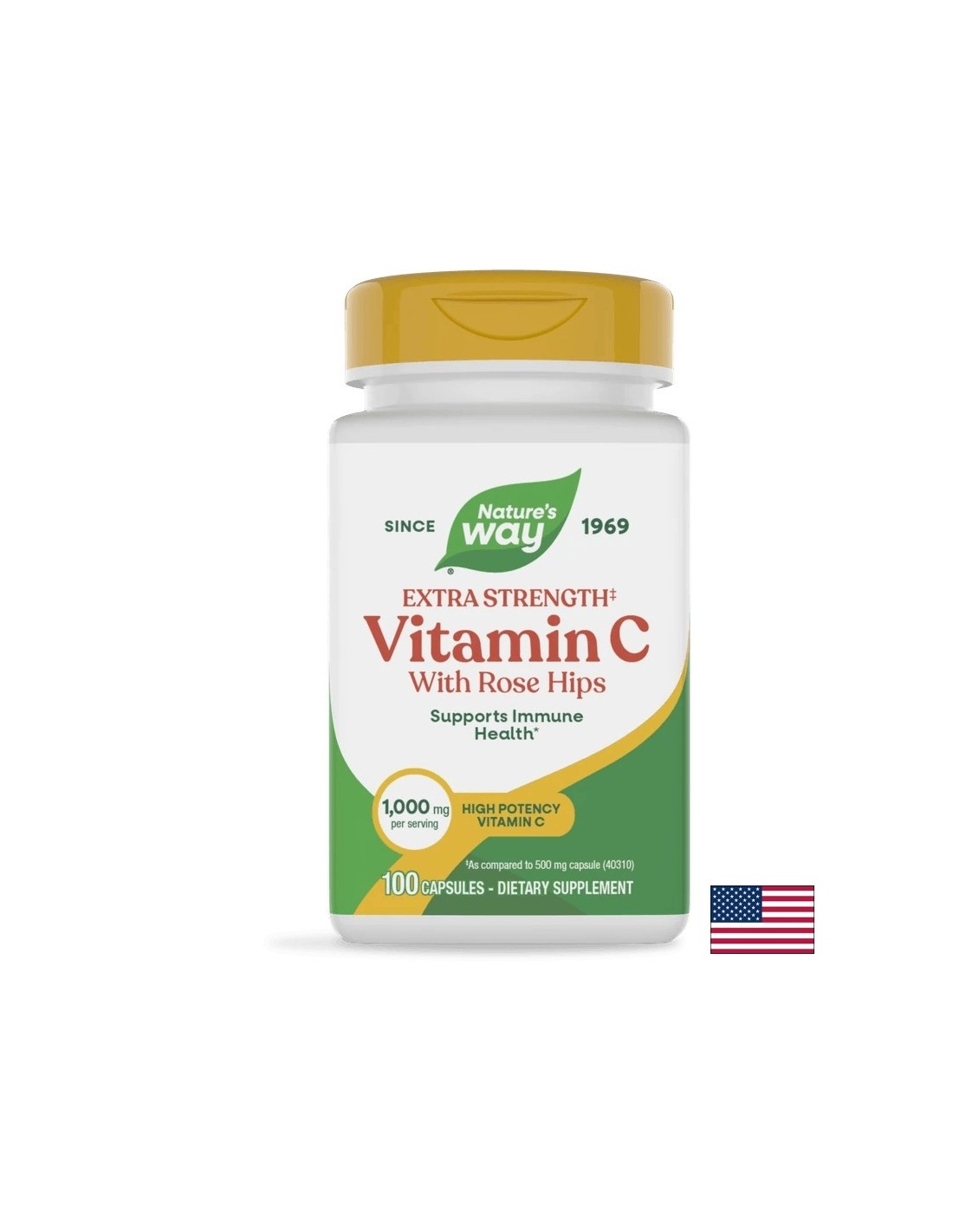 Vitamin C with Rose Hips / Витамин С 1000mg & Шипка 100 капсули
