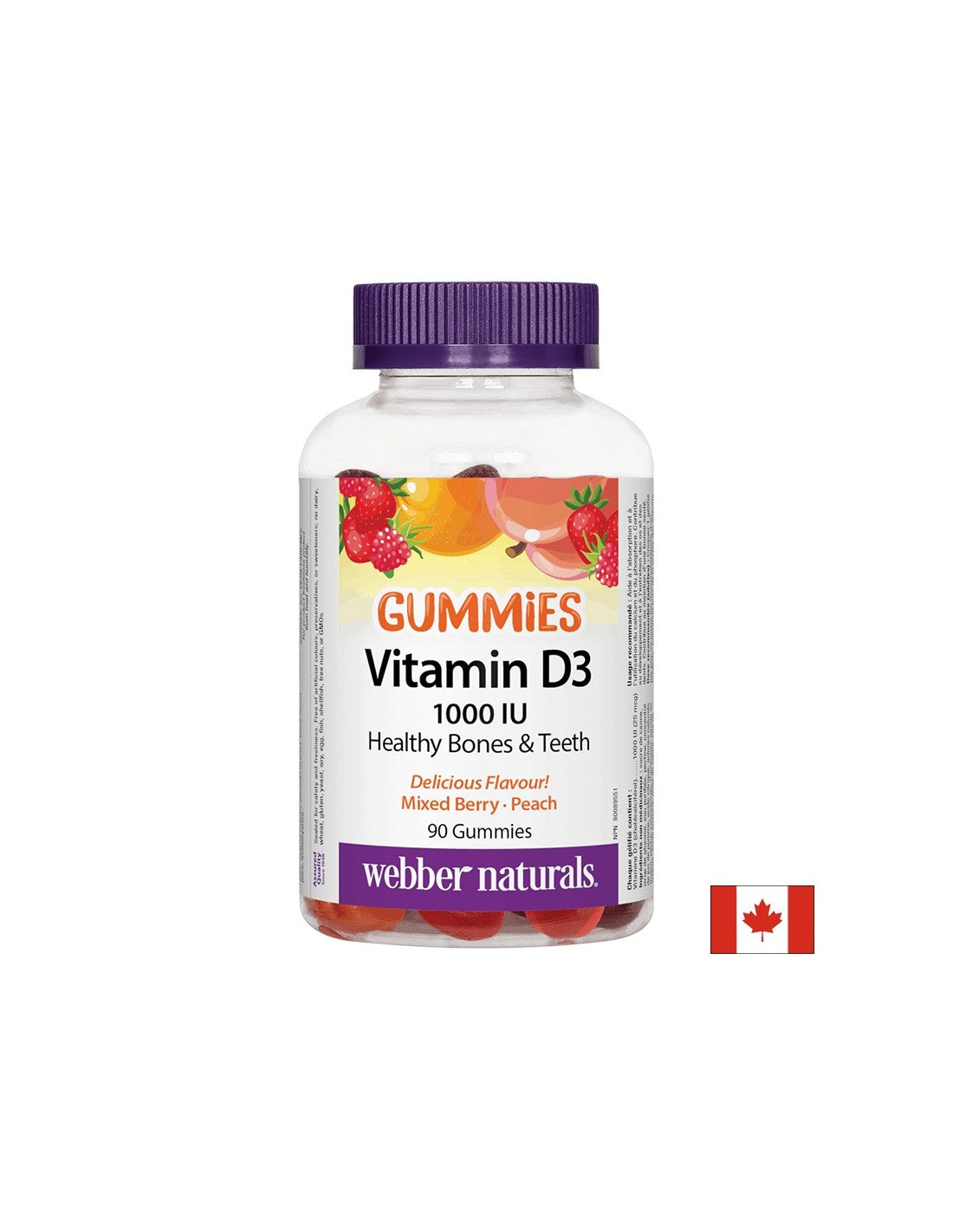Vitamin D3 Gummies / Витамин D3, 1000IU, 90 желирани таблетки