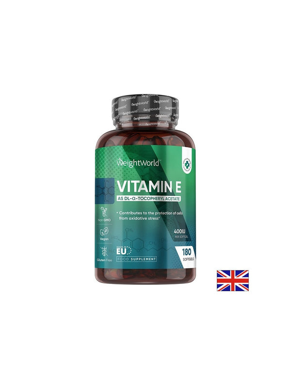 Витамин E 400IU / 268mg – Антиоксидантна защита и сърдечно здраве, 180 капсули