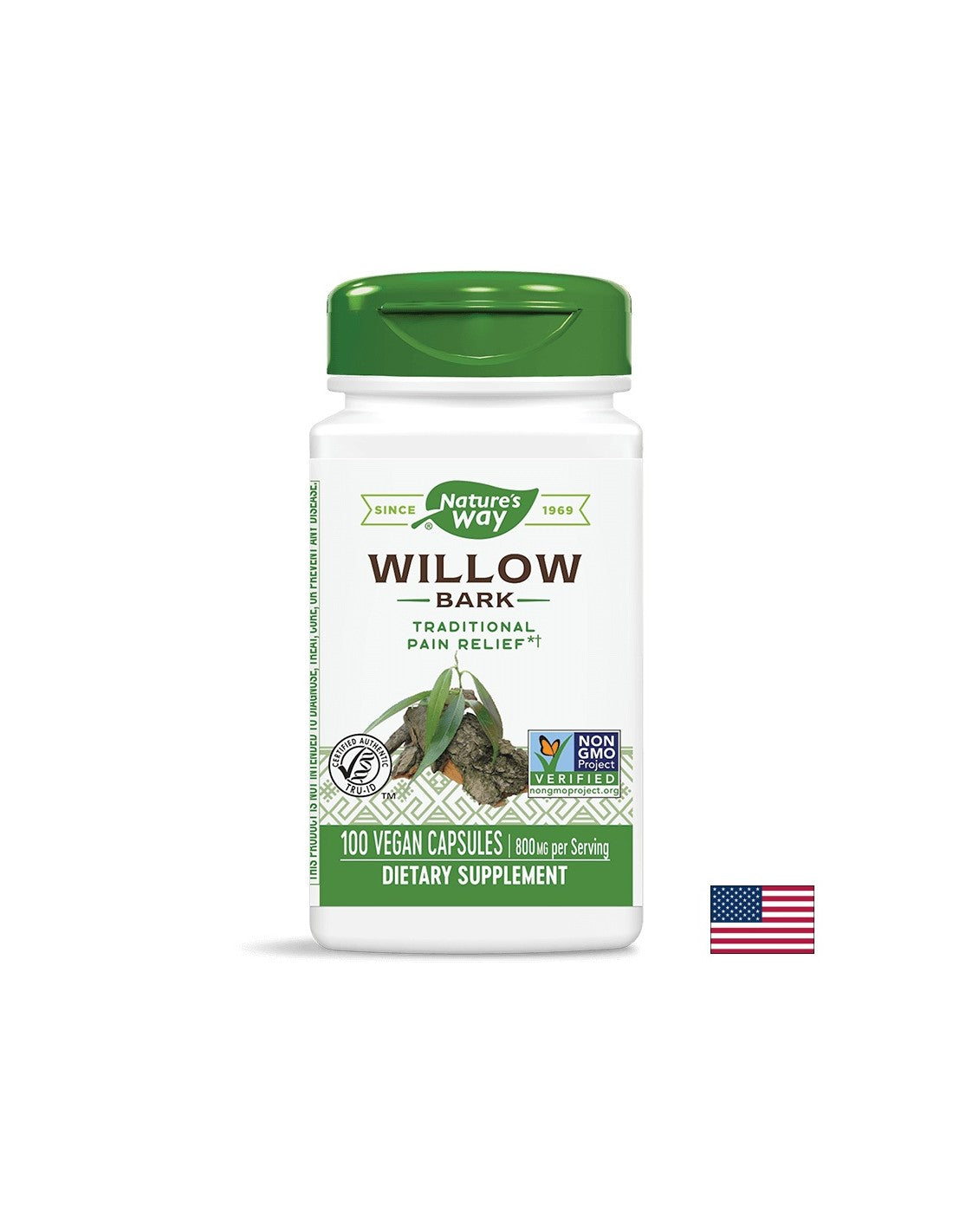 Willow Bark / Бяла върба (кора) 400mg 100 капсули