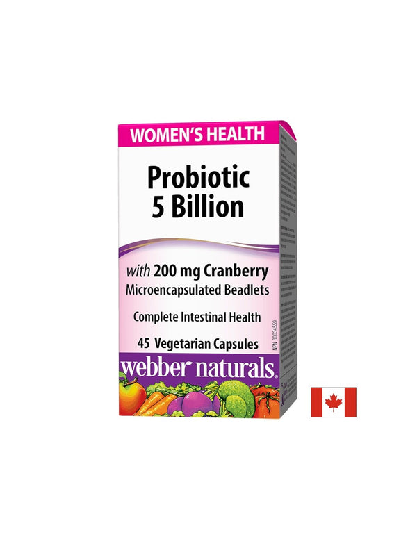Probiotic Women`s Health / Пробиотик за жени 5 щама, 5 млрд. активни пробиотици + Червена боровинка 45 капсули