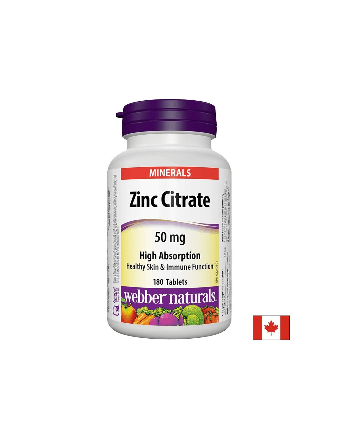 Zinc Citrate / Цинк (цитрат), 50mg, 180 таблетки